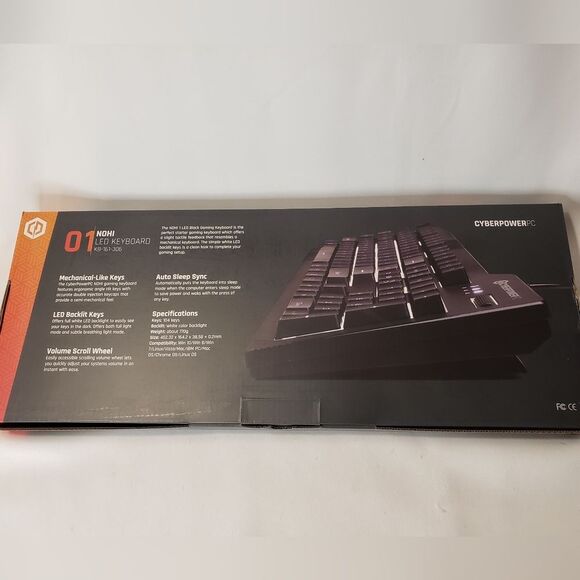 Cyberpower gaming Keyboard NEW in box NOHI KB-161-306 - Picture 2 of 3